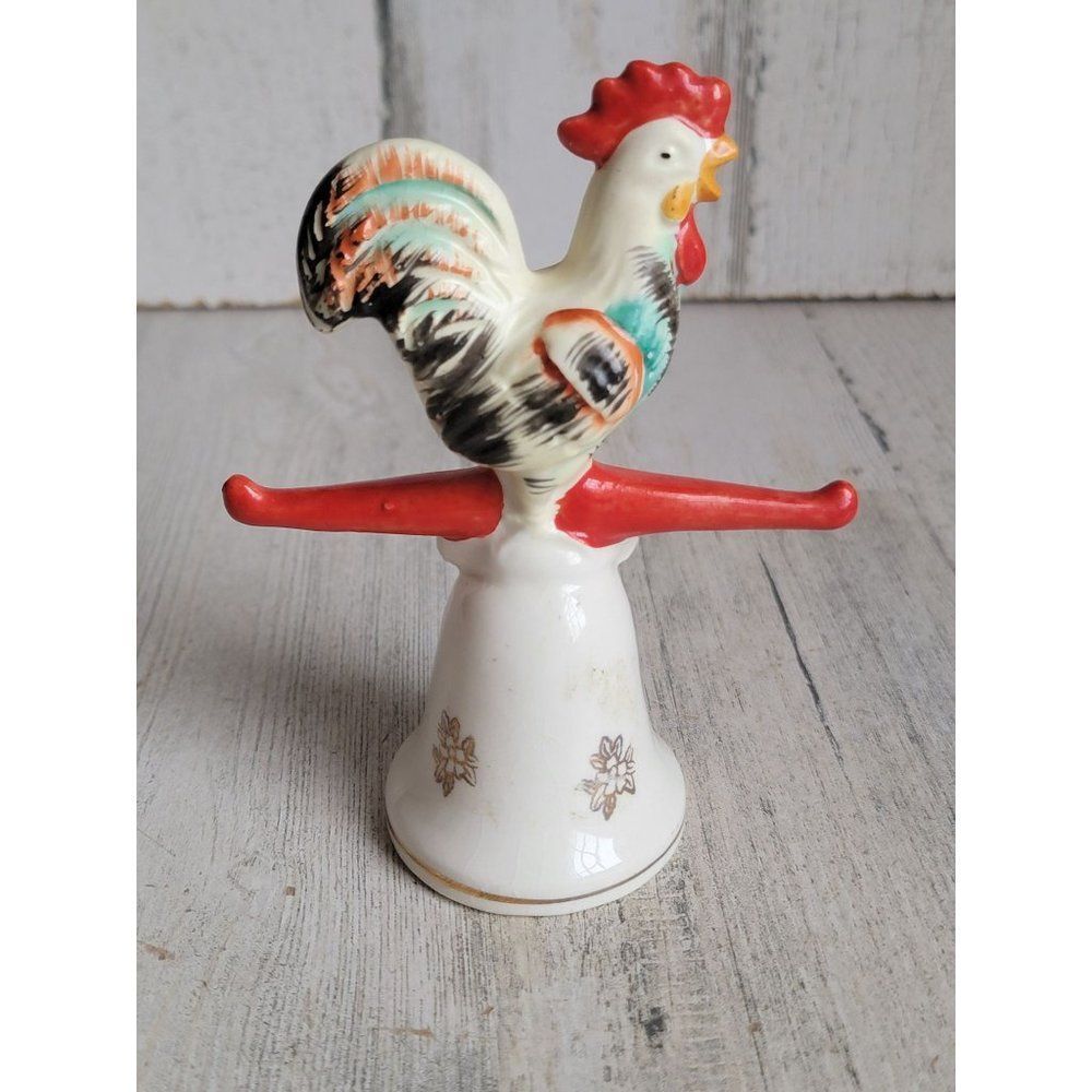 Vintage Chase Japan rooster Bell‎ farm animal decor